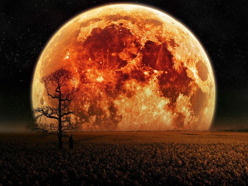 Giant Red Moon — Orange