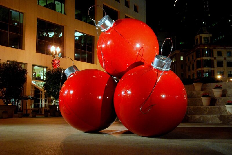 Giant Red Ornaments