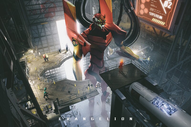 Giant Red Robot — Dramatic, Digital Art