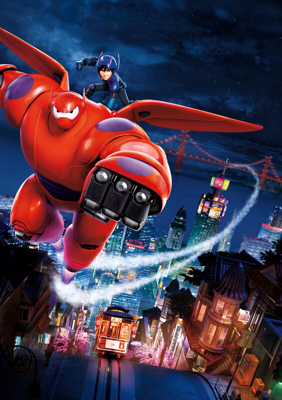 Giant Red Robot Flying
