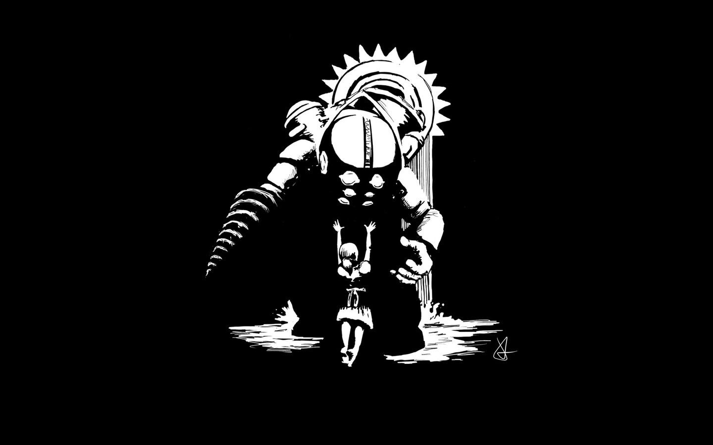giant robot and child