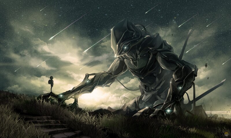 Giant Robot and Child — Green