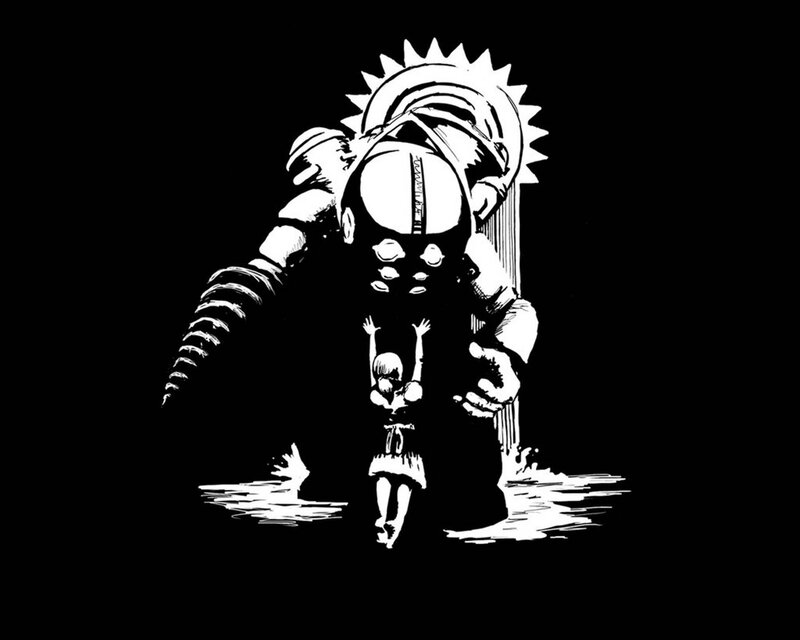 giant robot and child in water