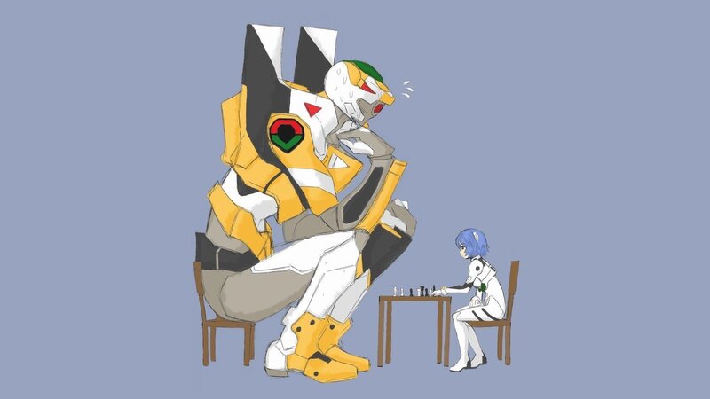 Giant Robot and Girl — Yellow, Calm