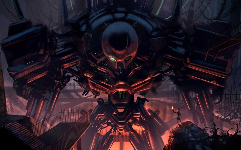 Giant Robot and Human — Black