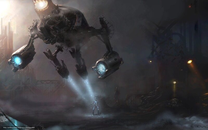 Giant Robot and Human
