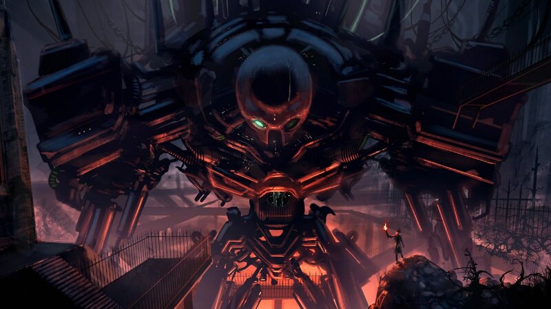 Giant Robot and Person
