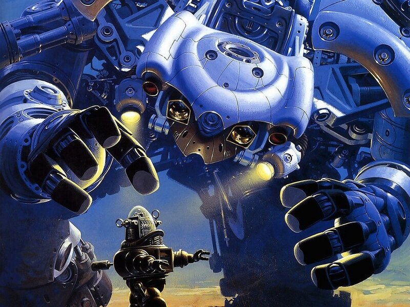 Giant Robot and Small Robot — Blue, Dramatic