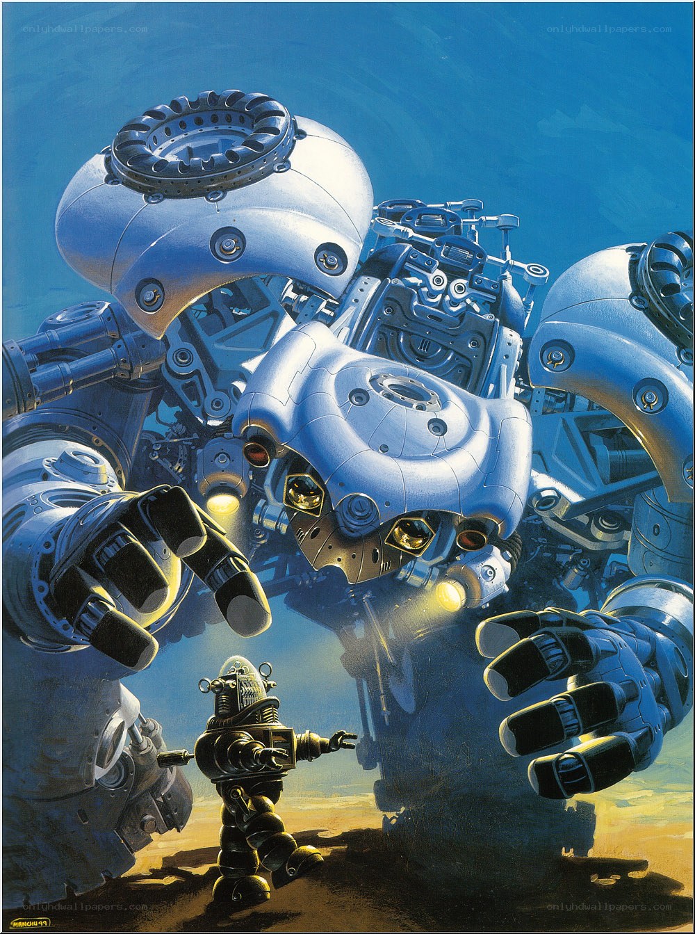 giant robot and small robot