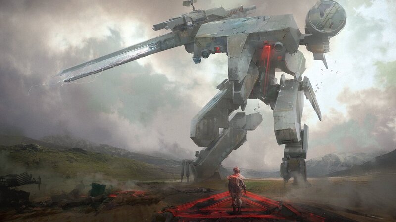 Giant Robot and Soldier — Gray
