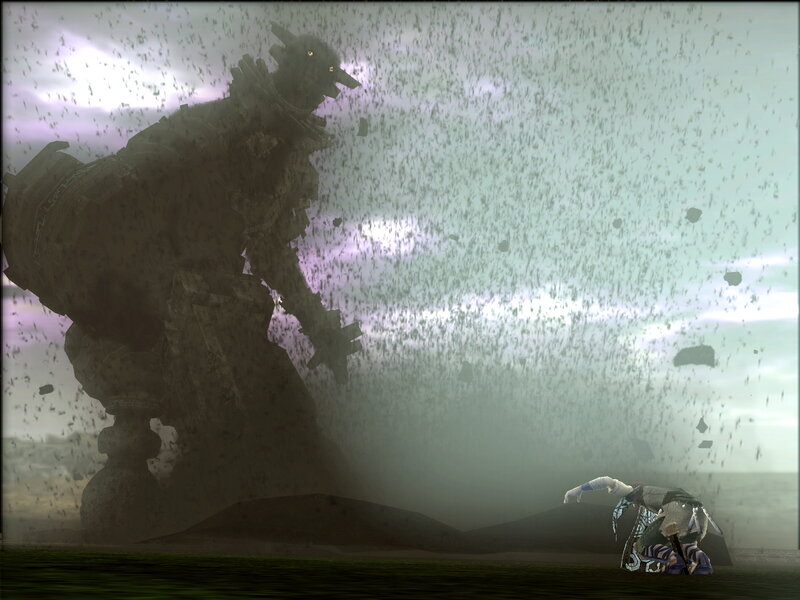 Giant Robot and Warrior — Gray, Dramatic, 3d Render