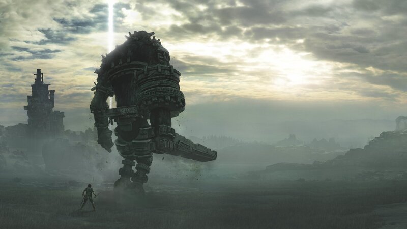 Giant Robot and Warrior — Gray, Dramatic, Sunset