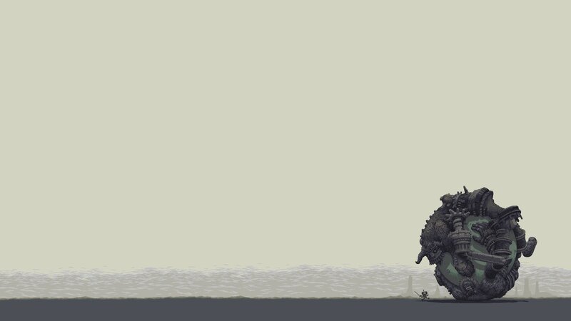 Giant Robot and Warrior — Gray