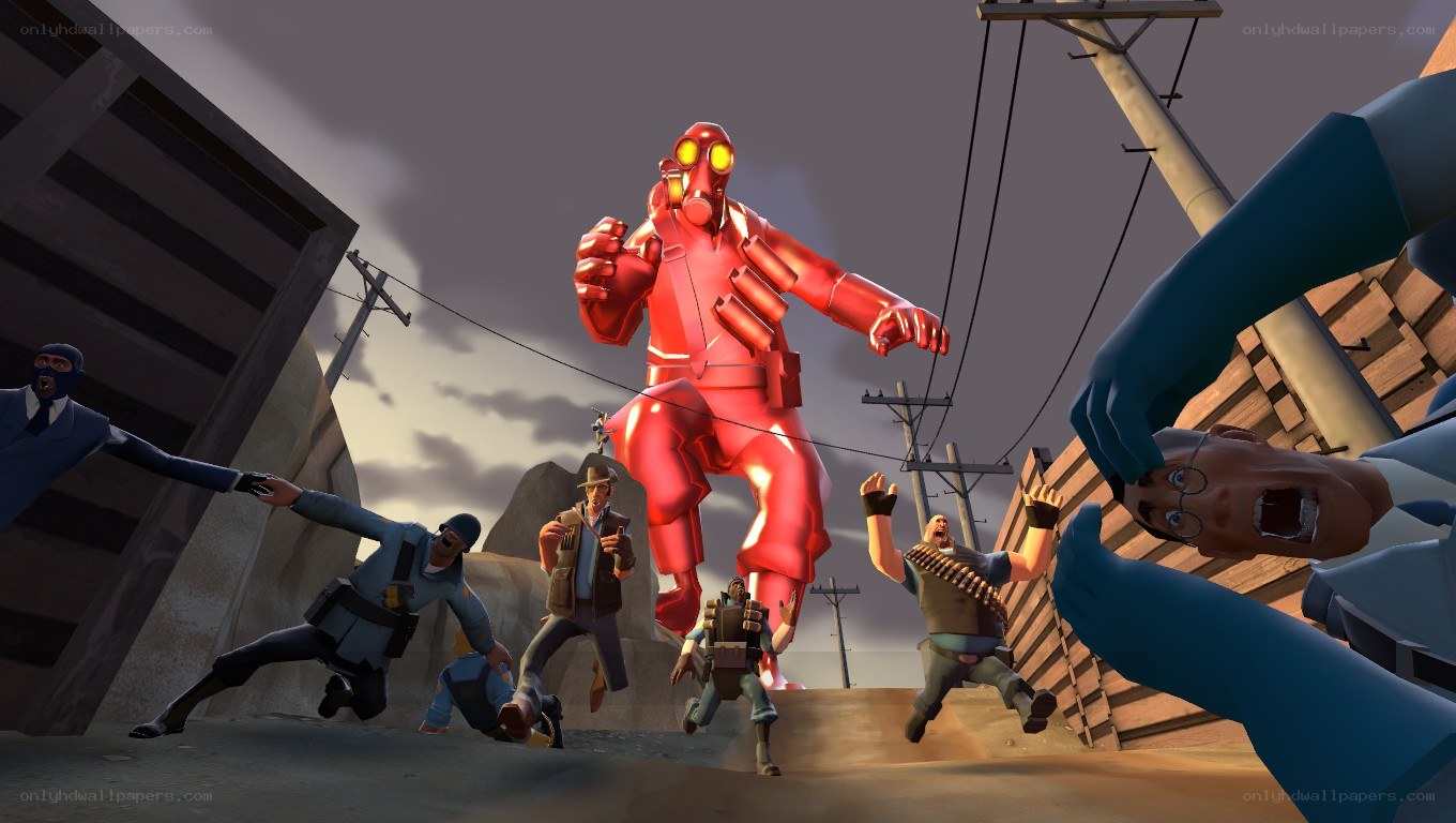 Giant robot attacks soldiers