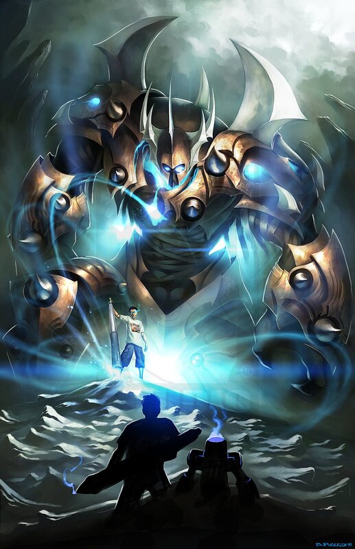 giant robot confrontation