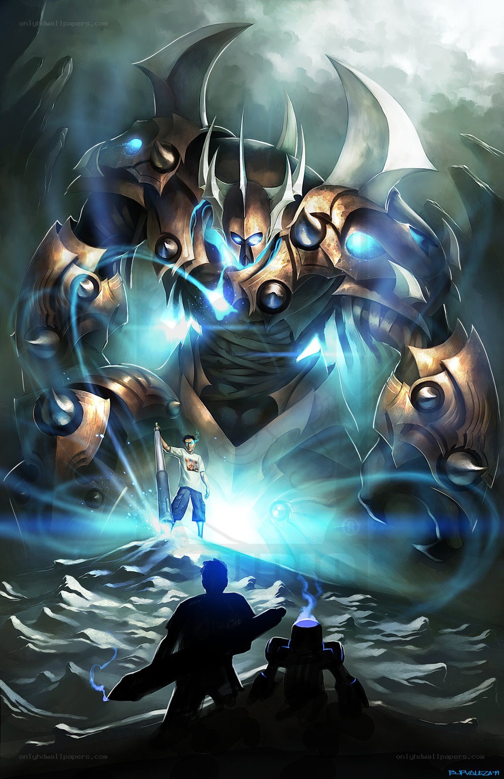 giant robot confrontation