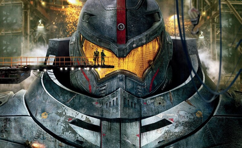 Giant robot head with pilots