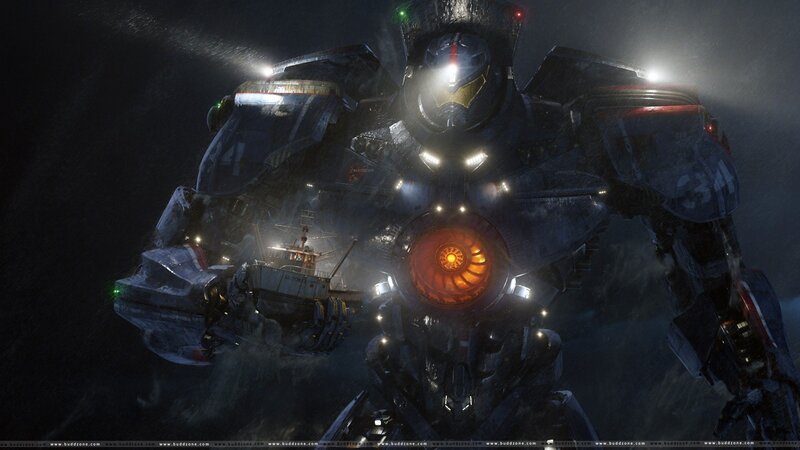 Giant Robot Holding Ship — Black