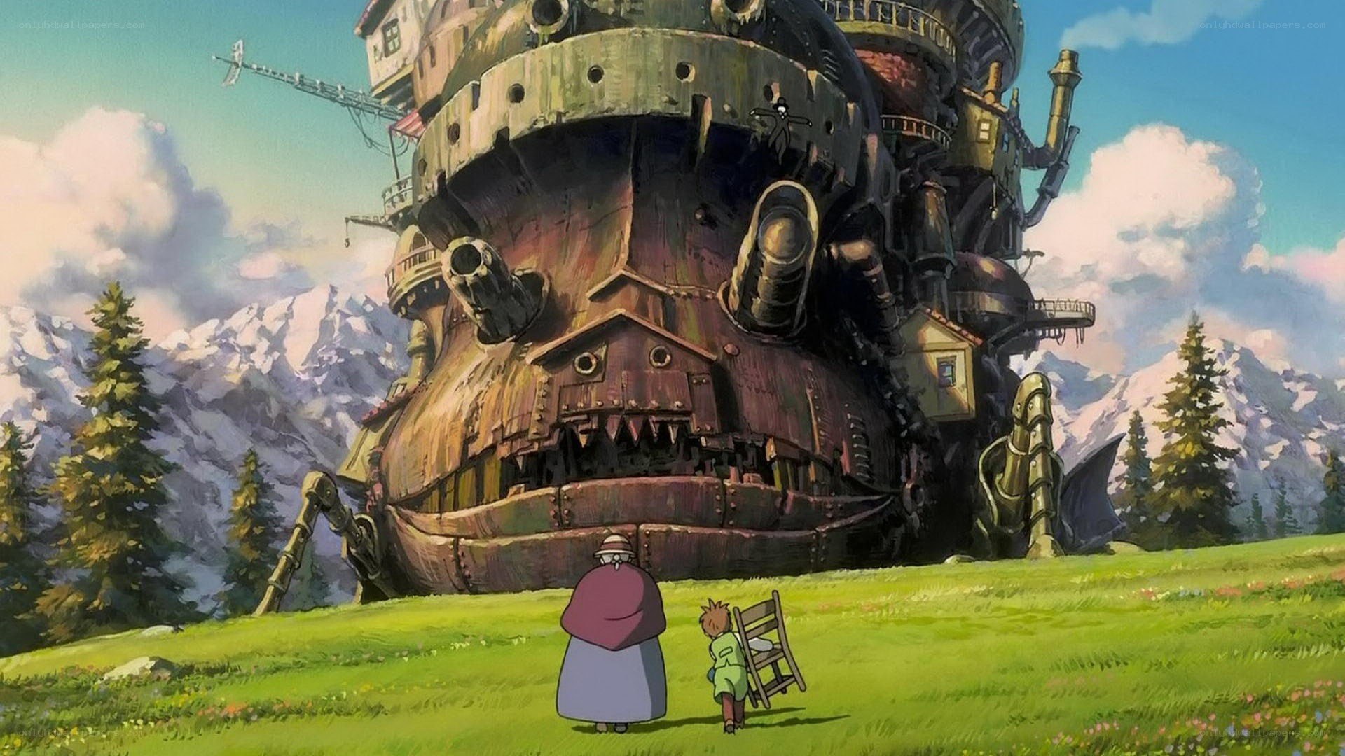 giant robot in a field