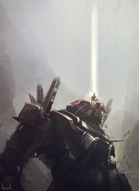 Giant Robot in Canyon