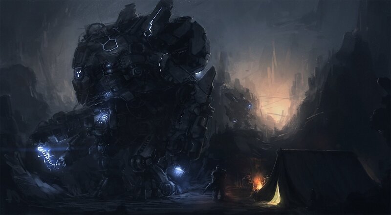 Giant Robot in Cave