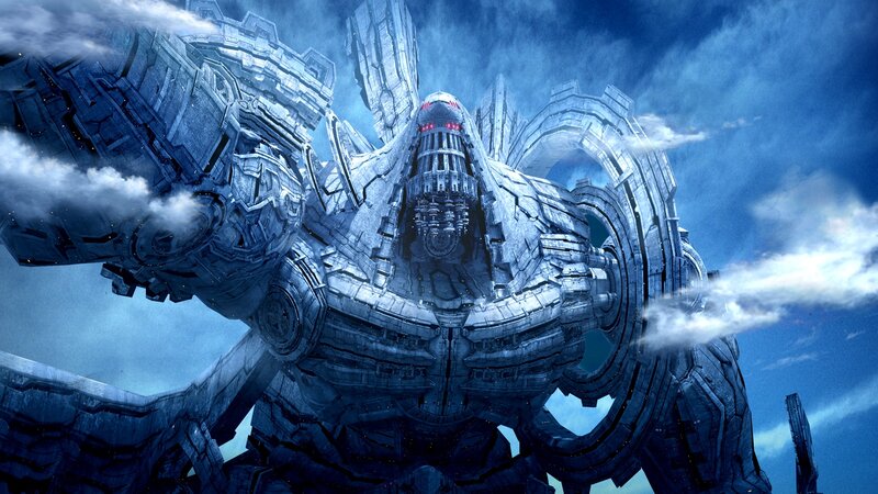 Giant Robot in Clouds