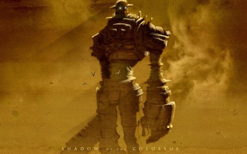 Giant Robot in Desert — Brown, Dramatic