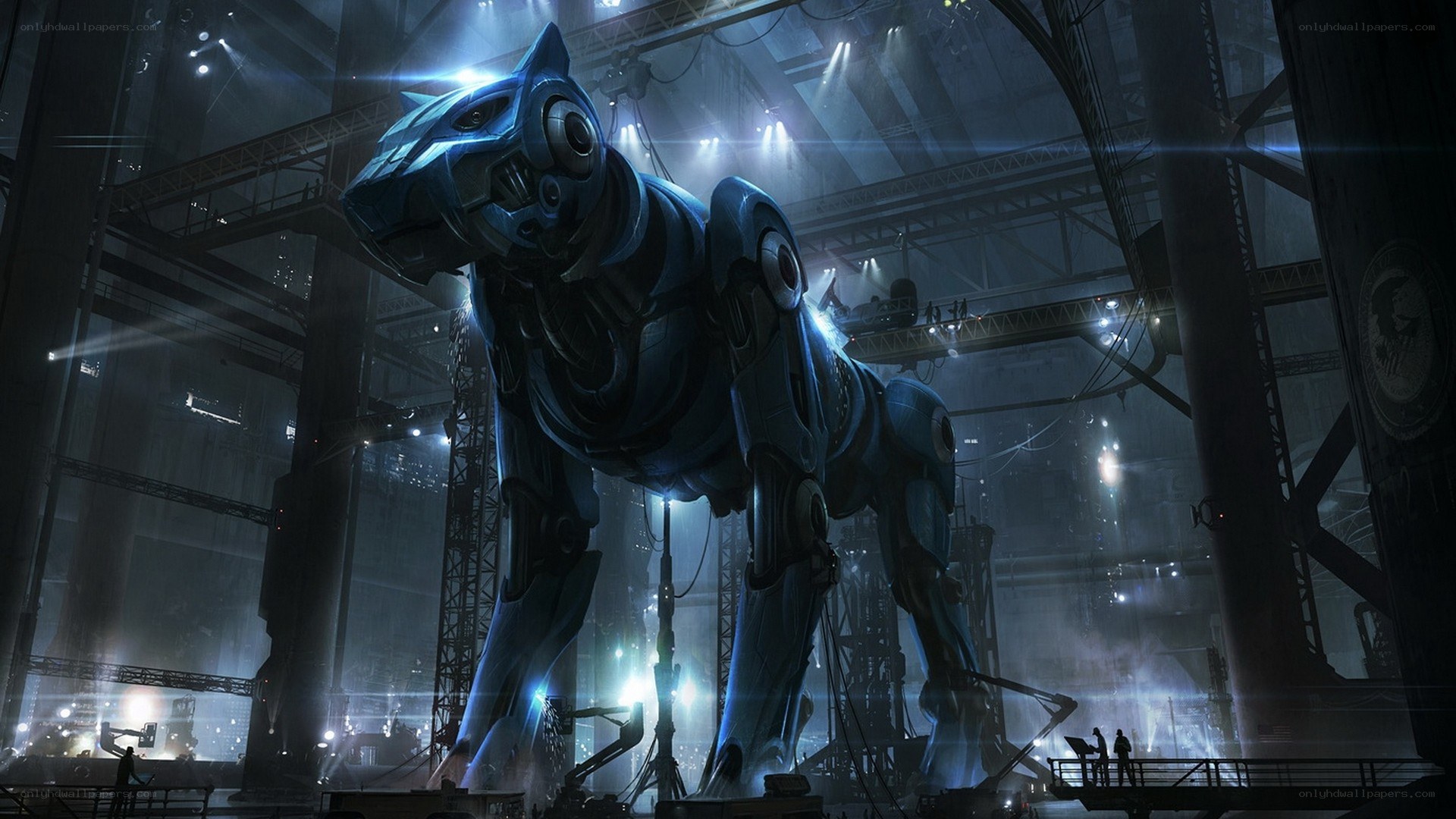 giant robot in factory