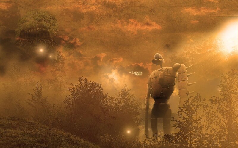 Giant Robot in Forest — Orange