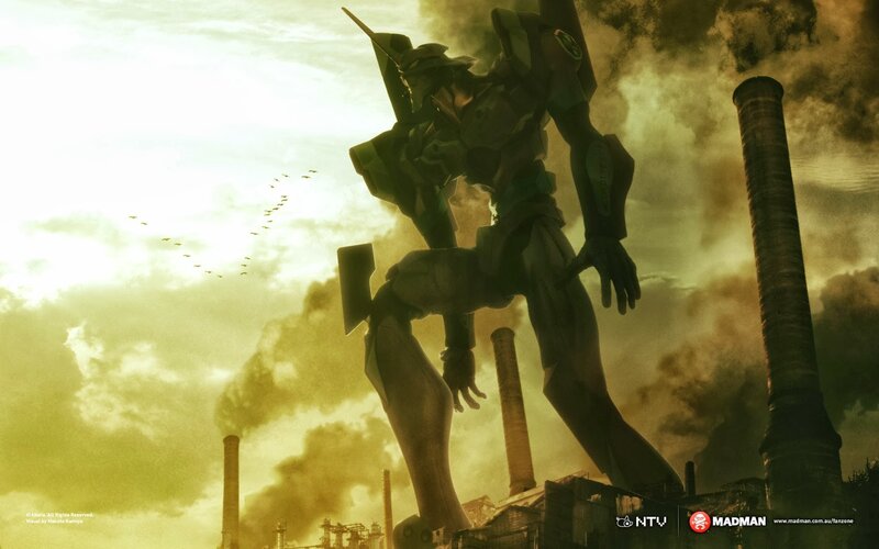 Giant Robot in Industrial Zone — Yellow