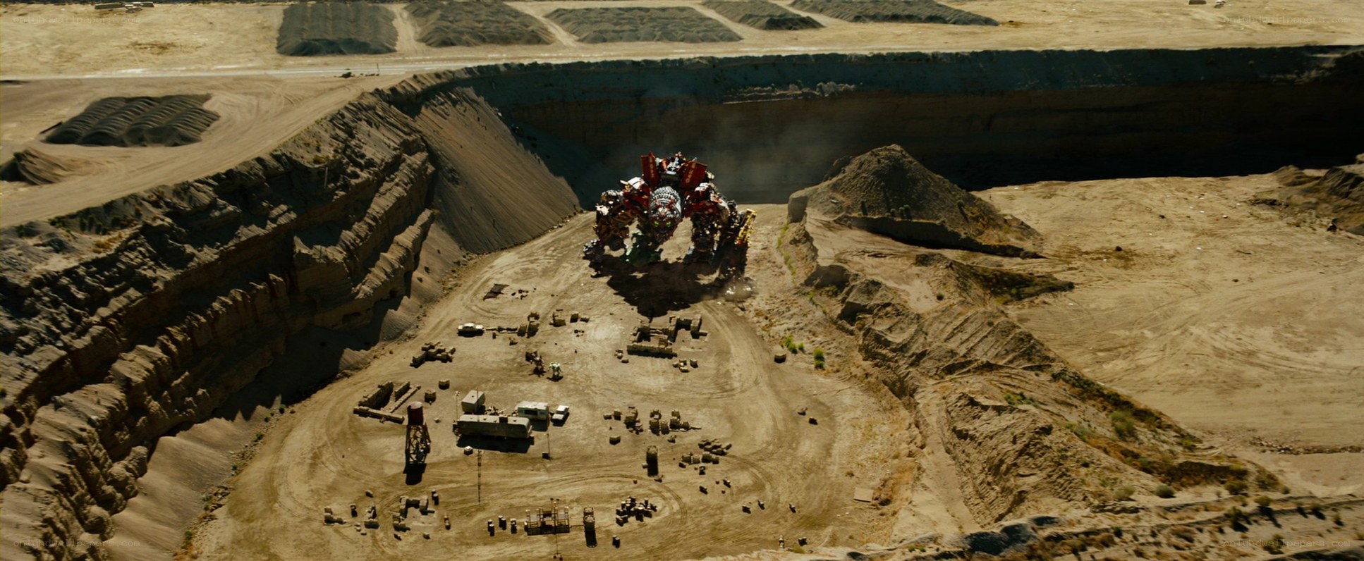 giant robot in quarry