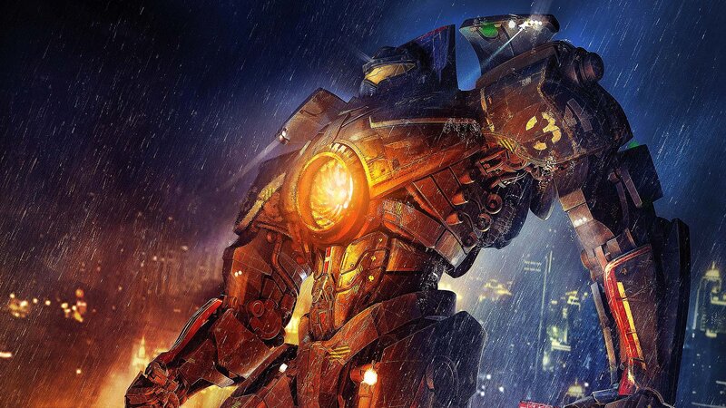 Giant Robot in Rain — Black
