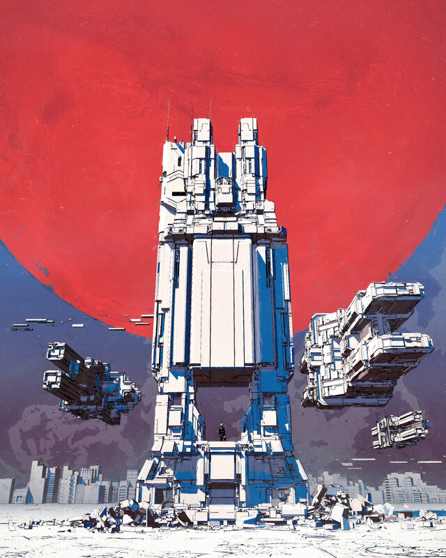 Giant Robot in Ruins — Red