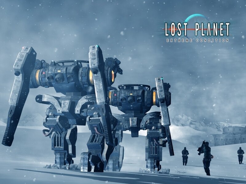 Giant Robot in Snow — Blue