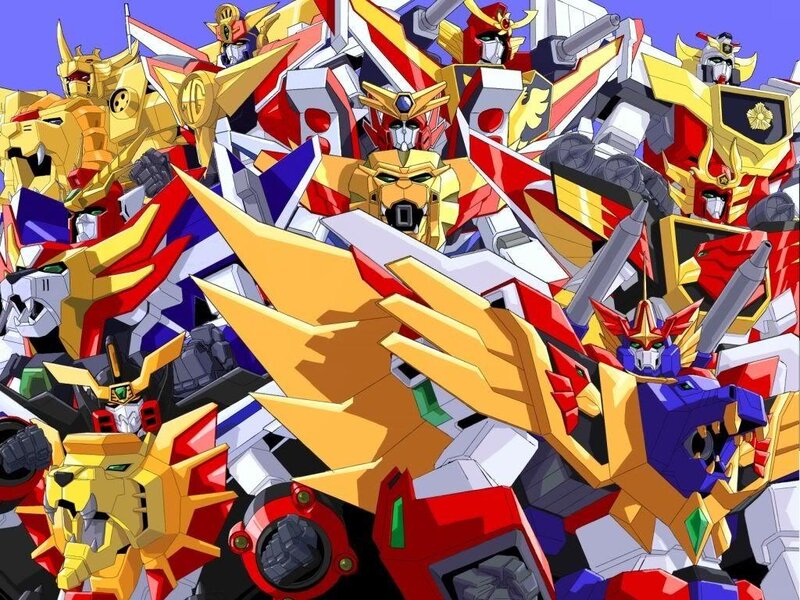 Giant robot mecha team