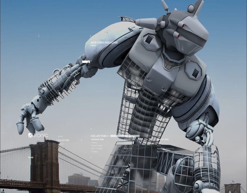 Giant Robot on Bridge