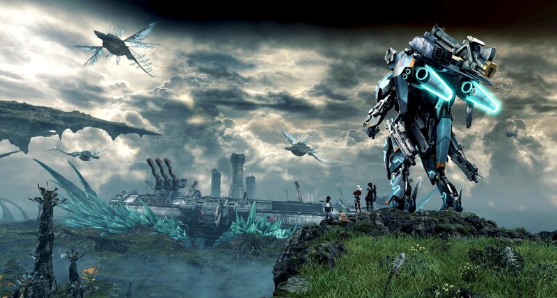 Giant Robot on Cliff — Gray