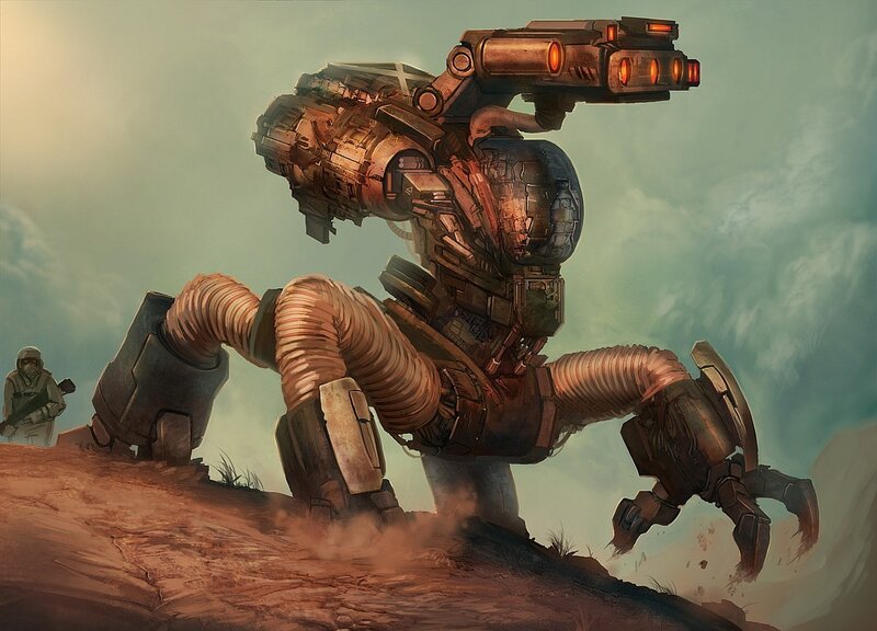 Giant Robot on Hill