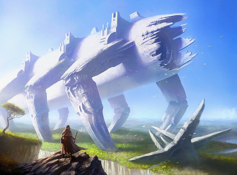 Giant Robot on Landscape