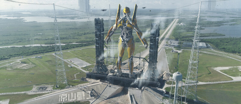 Giant Robot on Launch Pad
