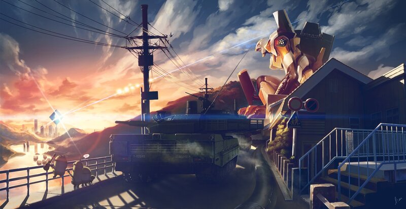 Giant Robot on Rooftop