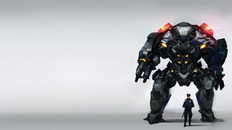 giant robot police mech