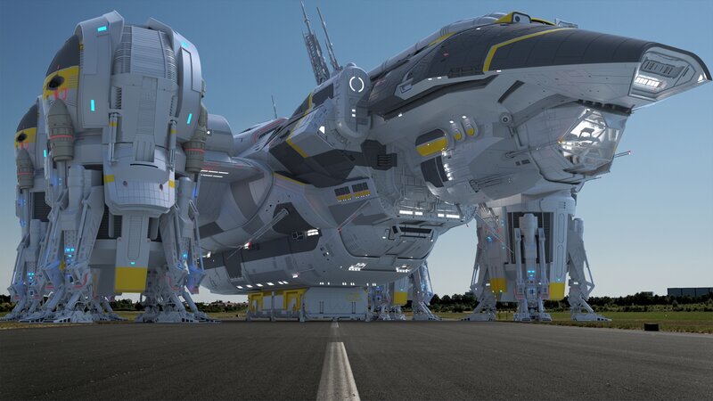 Giant Robot Spaceship