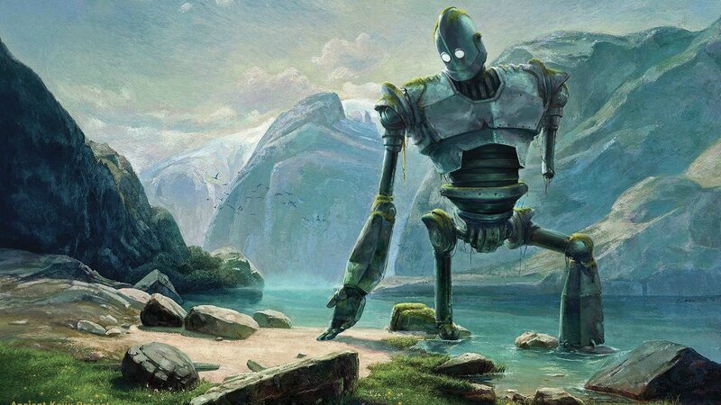 Giant Robot Standing in Water