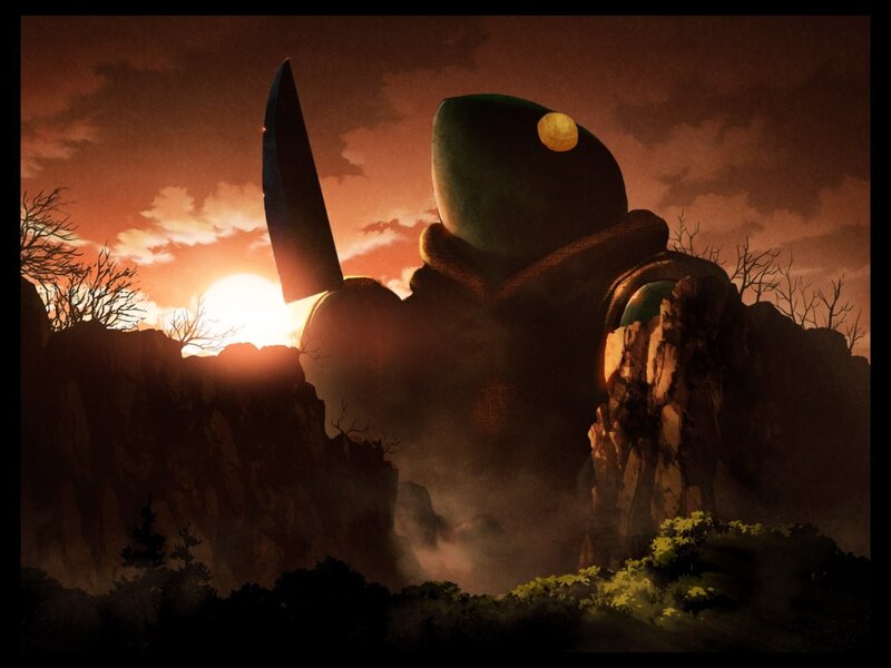 Giant Robot Statue — Orange
