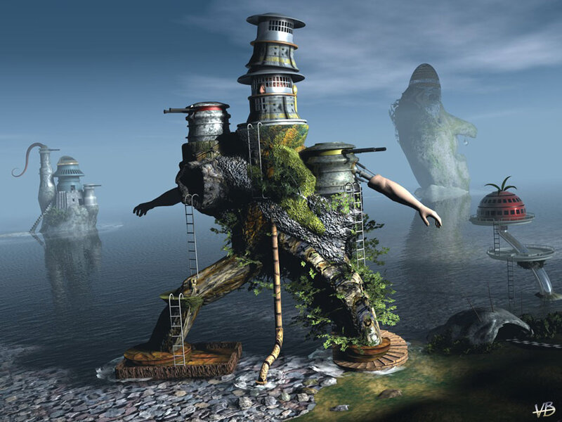 Giant Robot Statue