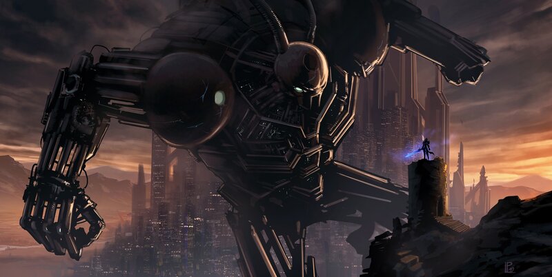 giant robot vs warrior