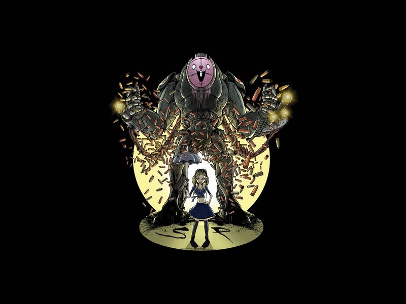 Giant Robot with Girl