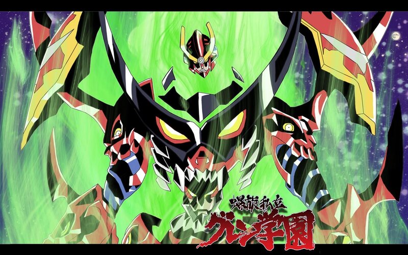Giant Robot with Green Energy — Dramatic, Night