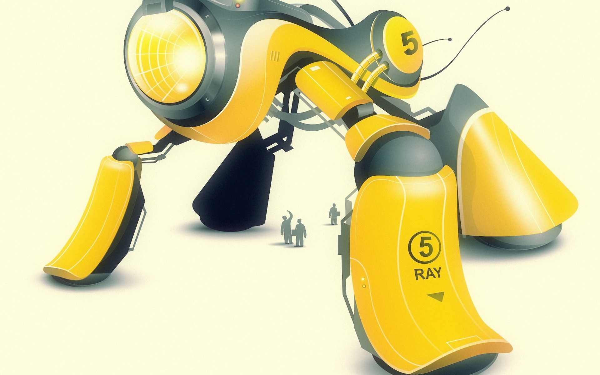 giant robot with people